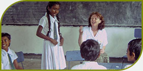 Jo and Gwen Morgan of Hope Valley, Derbyshire, spent quality time with the children of Ambalantota and Mulana getting to know the communities and their needs.