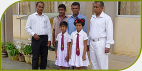 Scholarship holders Sayuri Hansima and Rashimi Madushani